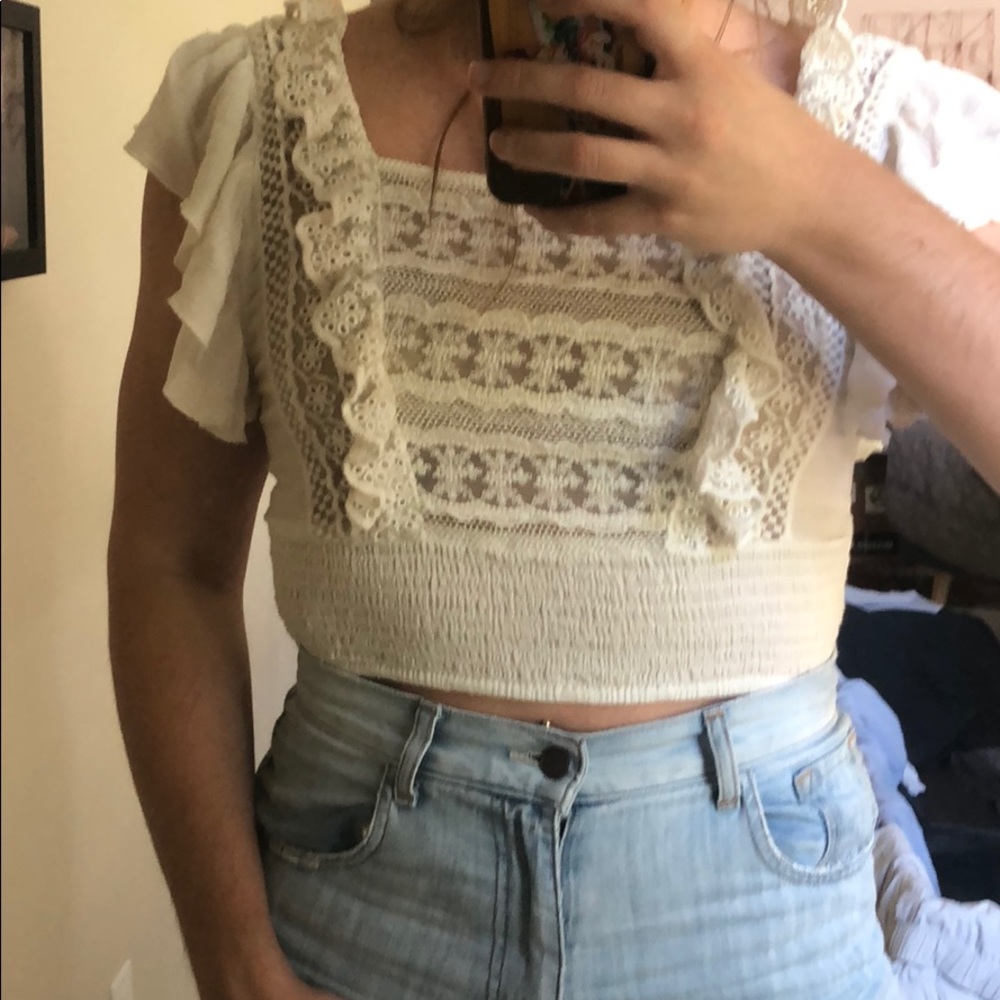 Lace Free People crop top